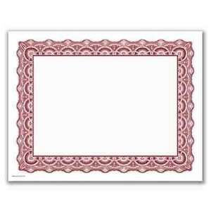  Traditional Certificate Paper with Red Border (Box of 100 