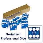 Trademark Poker 19mm A Grade Serialized Set of Casino Dice Blue