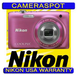 NIKON Coolpix S3100 Digital Camera 14mp PINK NEW + NIKON USA WARRANTY 