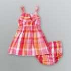 WonderKids Infant and Toddler Girls Plaid Dress Set