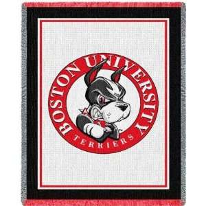  Fine Art Tapestry Boston Univ Mascot Seal Throw Rectangle 