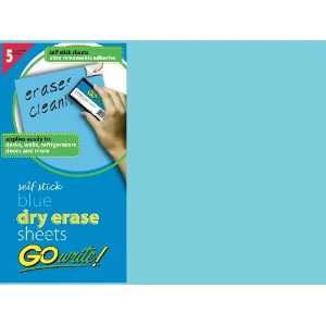  Gowrite Dry Erase Sheets, 8.25 X 11 Inches, Blue, 5 Sheets 