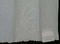 Madeira Leacock Linen Guest Towel Embrd White on White  