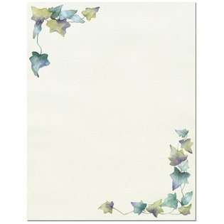 The 100 Painted Leaf Border Letterhead Sheets 