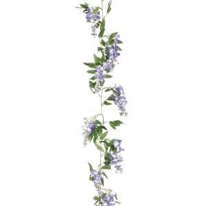   12 Artificial Blue Wisteria Silk Flower Garlands 5.5