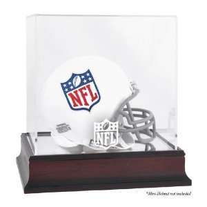  NFL Mahogany Mini Helmet Logo Display Case   Football Mini 