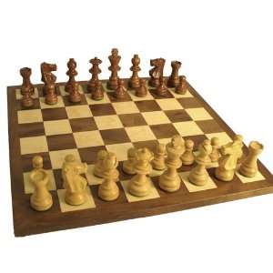  Worldwise Imports Sheesham French Knight Chessmen with 