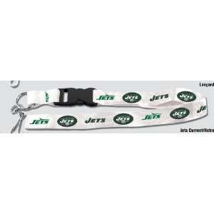New York Jets NFL Lanyard Key Chain and Ticket Holder   White  