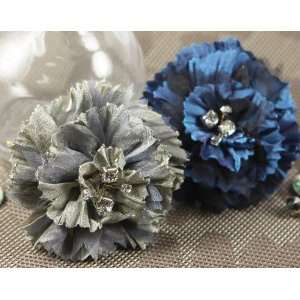  Carlotta Fabric Flowers, Blue Pearl   898895 Patio, Lawn 