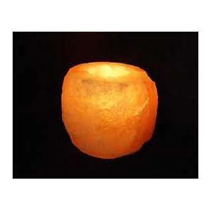  Pure Himalayan Crystal Salt Cylinder Tea Light Candle 