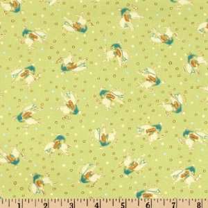  45 Wide Happy Trails Bucking Bronco Lime Fabric By The 
