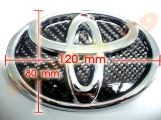 Up for sales is BRAND NEW REAL CARBON FIBER BACKING CHROMED TOYOTA 