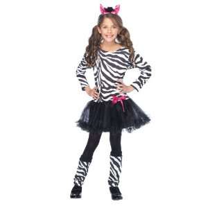 Girls Costume, 3pc. Little Zebra,includes Long Sleeved Petticoat Dress 