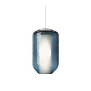 Mini Mason One Light LED Pendant in Bronze Shade Color Steel Blue 