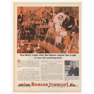  1964 Howard Johnsons Motor Lodge Host Dan Bowler Print Ad 