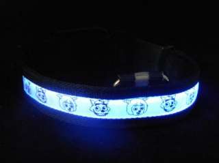 LED Pet Dog Safety Collar Changeable Flashing Light Size S M L XL 