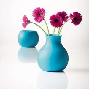  Menu Rubber Vase, Large, Turquoise