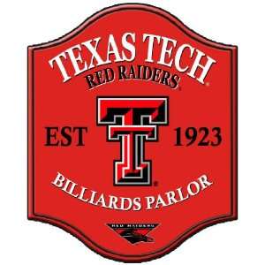 Texas Tech Red Raiders NCAA Vintage Style Billiard Parlor TEAMSIGNZ