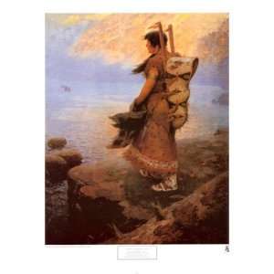  Return of the War Canoes Finest LAMINATED Print William R 