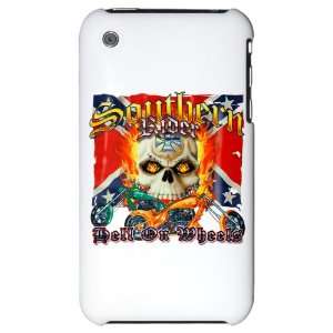 iPhone 3G Hard Case Southern Motorcycle Rider Hell On Wheels Rebel 