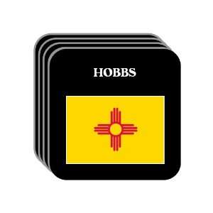 US State Flag   HOBBS, New Mexico (NM) Set of 4 Mini Mousepad Coasters