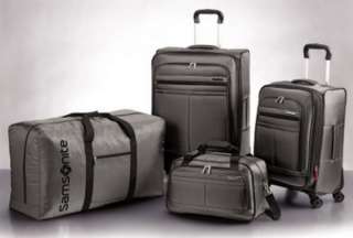 New Silver Samsonite 4 piece Spinner Suitcase Luggage Set Grey Gray 