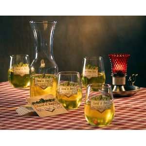  Personalized Wine Delights the Soul Stemless 17 oz. Goblets 