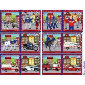  Quilting Heroes on Parade Storybook   Panel Arts, Crafts 