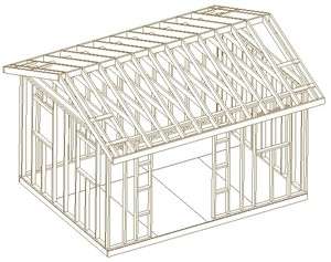   GABLE ROOF BACKYARD SHED PLANS, BUILD IT YOURSELF, HOW TO BUILD A SHED