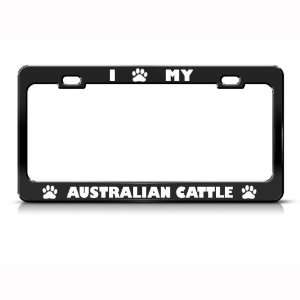  Australian Cattle Dog Dogs Black Metal license plate frame 