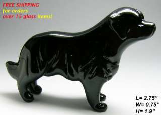 NEWFOUNDLAND* Art Hand Blown Glass Dog Figurine #009  
