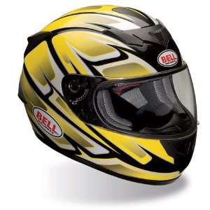  Bell Apex Reactor Yellow Silver Motorcycle Helmet 