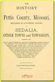 Sedalia, Pettis County, Missouri {1882} MO History Genealogy Biography 