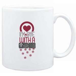 Mug White  in love with a Electric Guitar  Instruments  