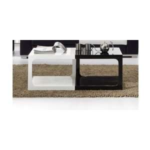  Ct02 Modern White And Black Lacquer Coffee Table