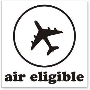  Air Eligible (with Plane) Square Coated Paper Label, 4 x 