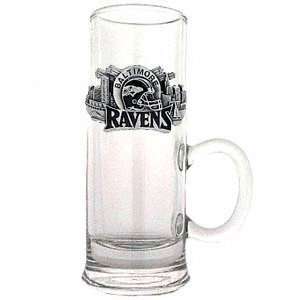 Baltimore Ravens 2.5 oz Cordial Glass   Pewter Emblem  