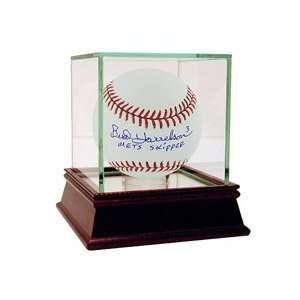  New York Mets Bud Harrelson Autographed Baseball with Mets Skipper 
