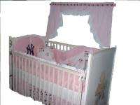 PINK Baby Nursery Crib Bedding Set w/NY Yankees NEW  