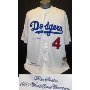   Snider Autographed Brooklyn Dodgers Authentic Throwback M&N Jersey
