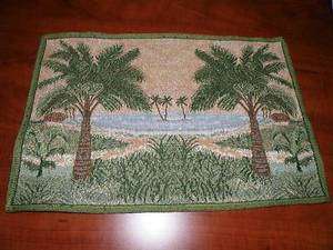 Palm Trees Beach Placemat Tropical Tapestry Style J  