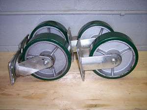 CAST IRON CASTER WHEELS with HARD PLASTIC COVER  