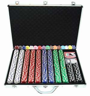 1000 Clay 11.5gr Desert Palace Poker Chips Custom Set *  