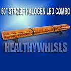 60 fire tow led light bar strobe halogen lightbar returns