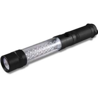   LEDs Flashlight and Flood Light with Laser Pointer, Black 