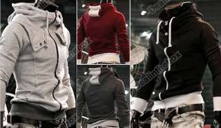 New 4 Color 4 Size Mens Slim Fit Designed Hoodies Coat Jacket 