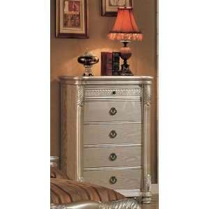  BE7005CH Bellevue 5 Drawer Chest in Antique Silver