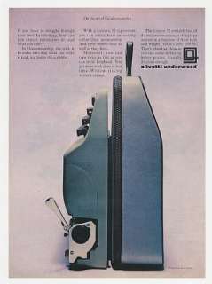 1967 Olivetti Underwood Lettera 32 Typewriter Print Ad  