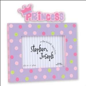    Princess with Crown Purple Polka Dot Picture Frame