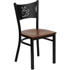 Flash Furniture HERCULES Series Black Grid Back Metal Restaurant Chair 